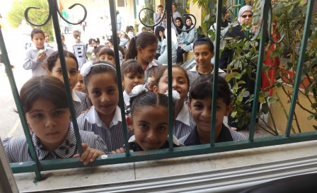 Möte med palestinska skolbarn