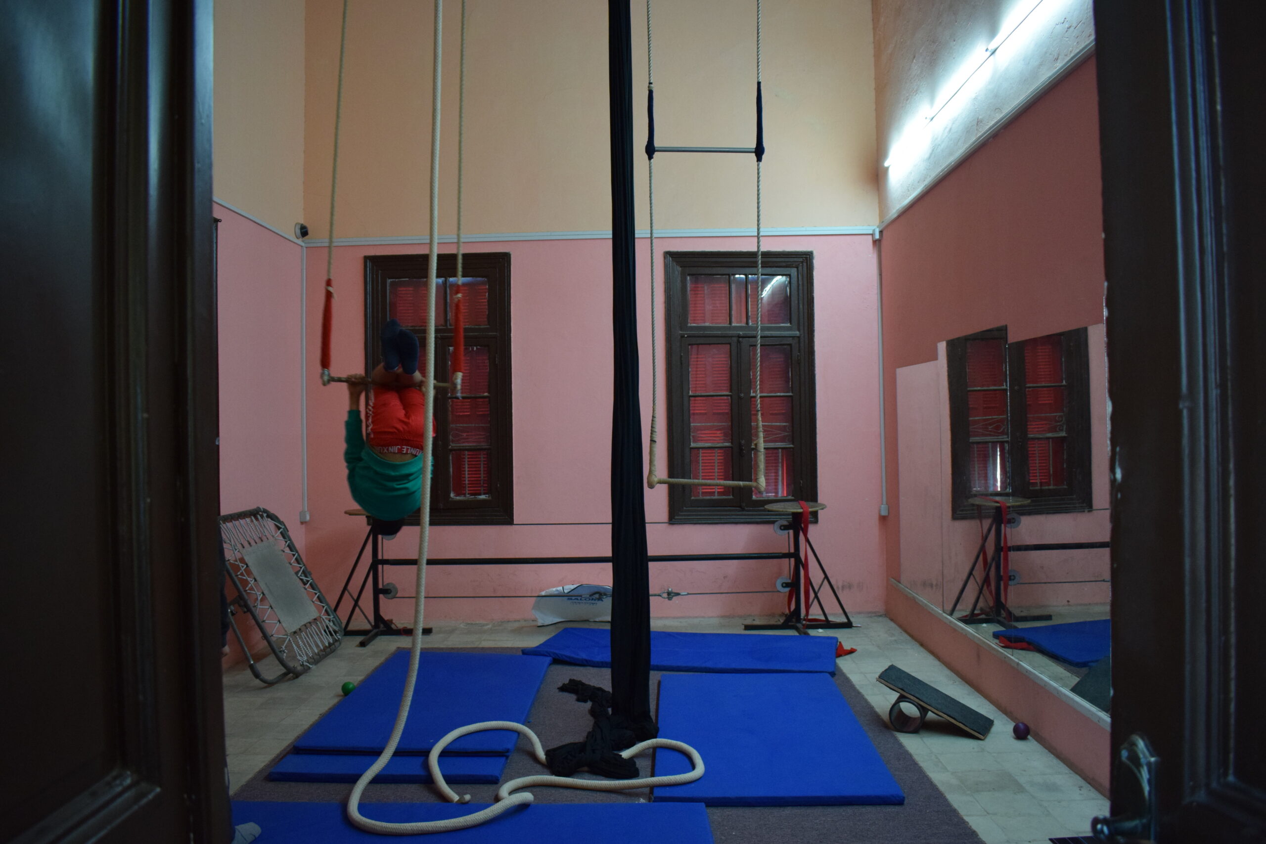 ett av rummen på Nablus Circus School. Foto: Malin