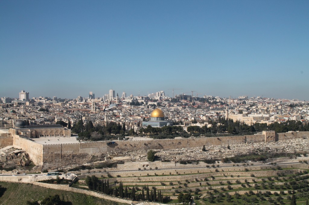 Jerusalem sett från Oliverget.
